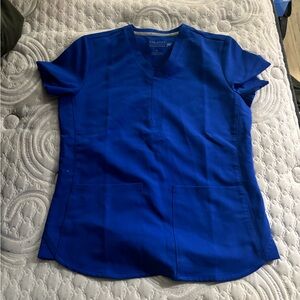 Fabletics Blue Fitted Short Sleeve Tee